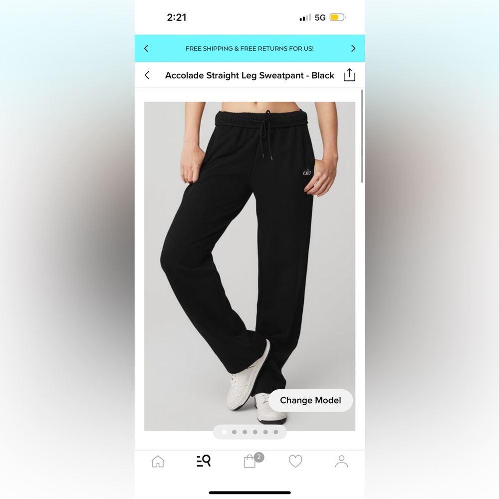 Alo Yoga wide leg sweatpants
